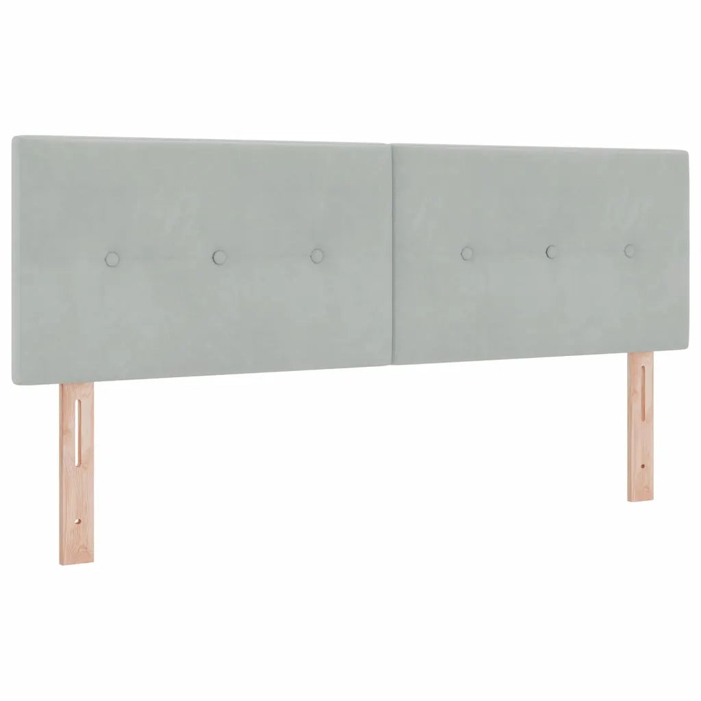 Letto a Sorgente LED con led Grigio chiaro 160 x 200 cm Velluto 3342662