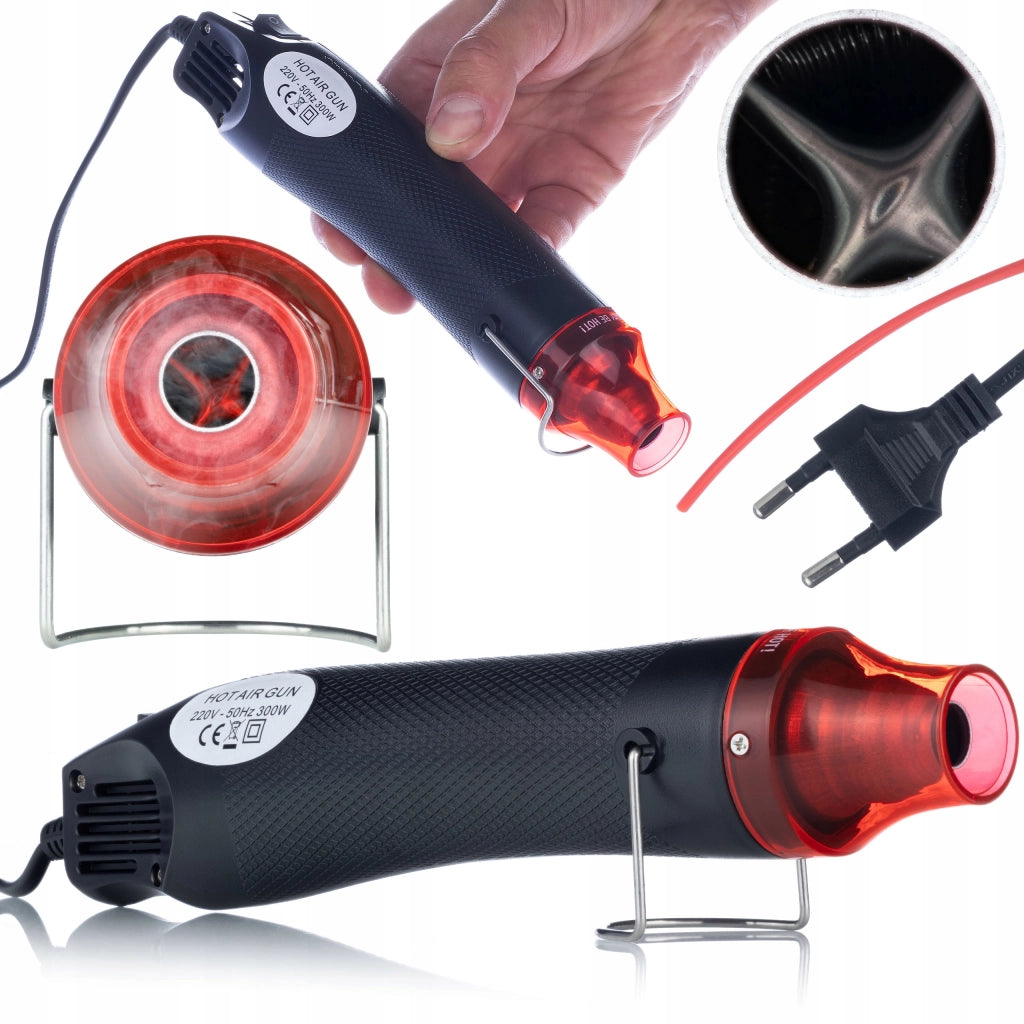 Mini Pistola Termica Hot-air 300W – Set con Spelafili Automatico e Crimpatrice + 164 Tubetti Termorestringenti