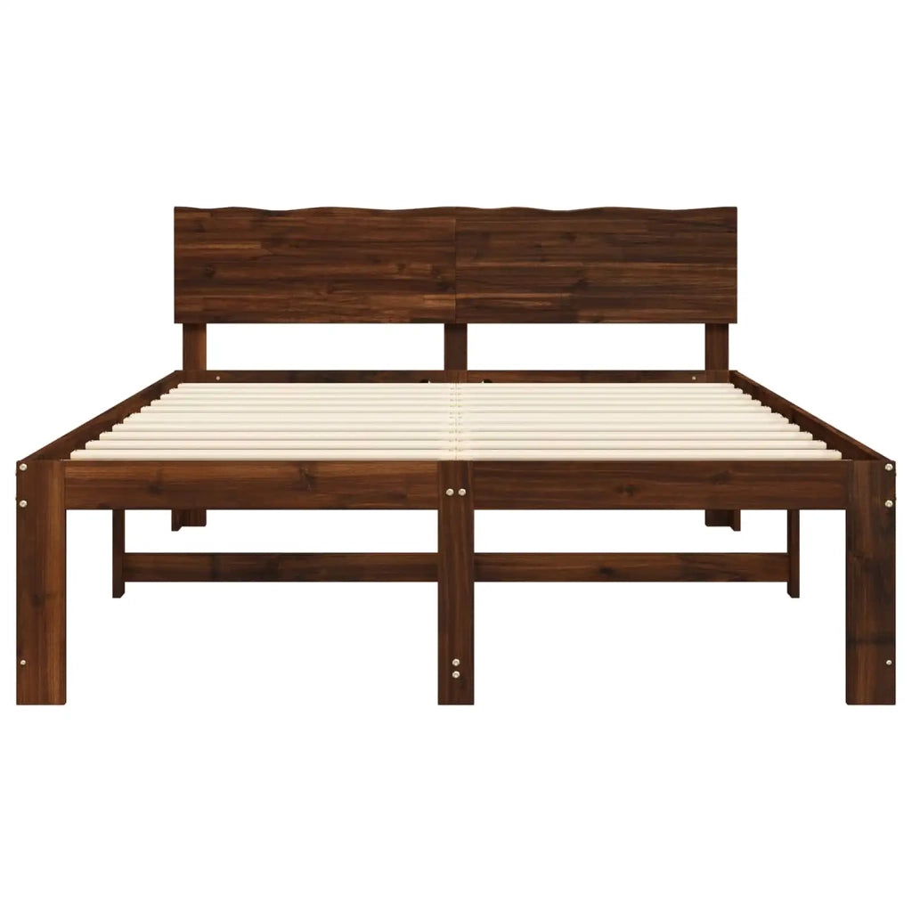 Letto matrimoniale con testiera ROSTOCK Marrone Scuro 903449