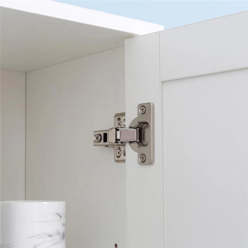 COLONNA BAGNO IN LEGNO CON SPECCHIO E APERTURA A PRESSIONE 30X28X170CM BIANCO