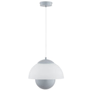Lampada a sospensione Setna grigio/bianco E27 Alfa