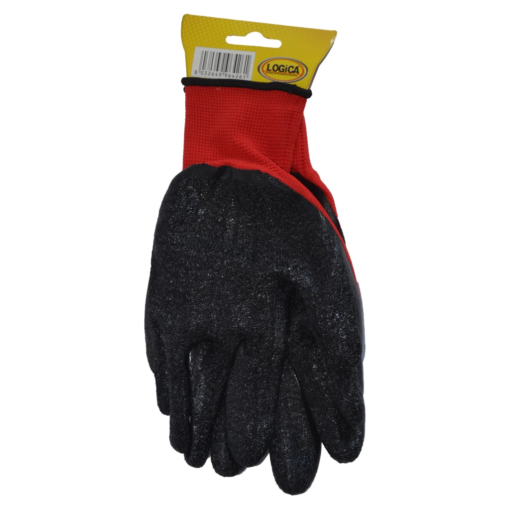GUANTO SCH.LATTICE NERO ROSSO TG.10