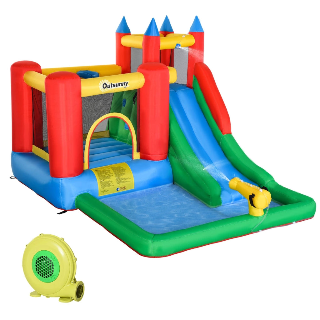 Castello Giostra Gonfiabile 330x245x215 cm in con Pompa Inclusa