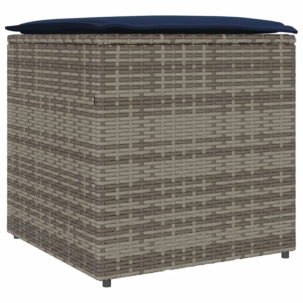 Scatola per Cuscini Grigio 50 x 50 x 50 cm polyrattan 365414