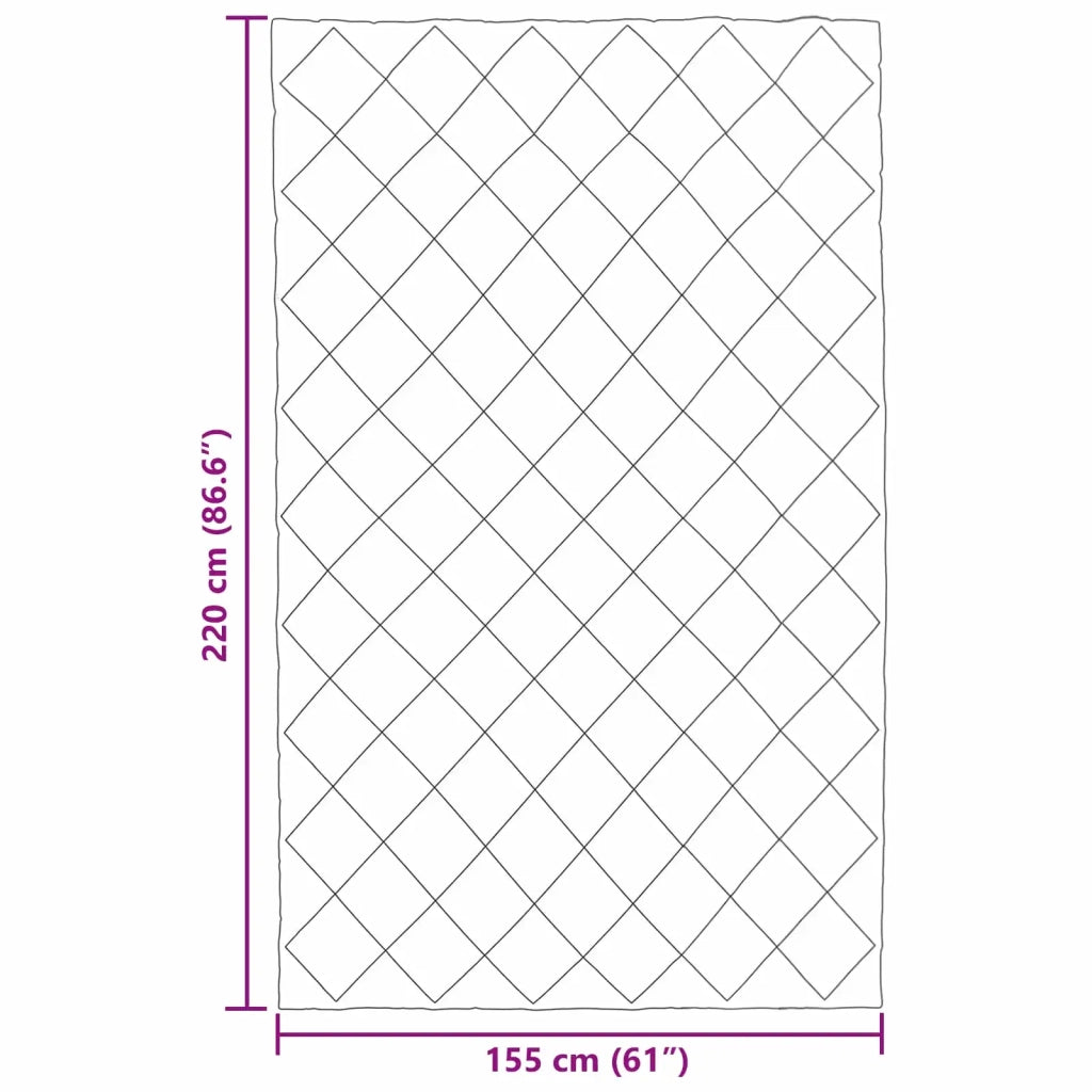 Duvet Invernale Verde 155 x 220 cm Microfibra 42025675