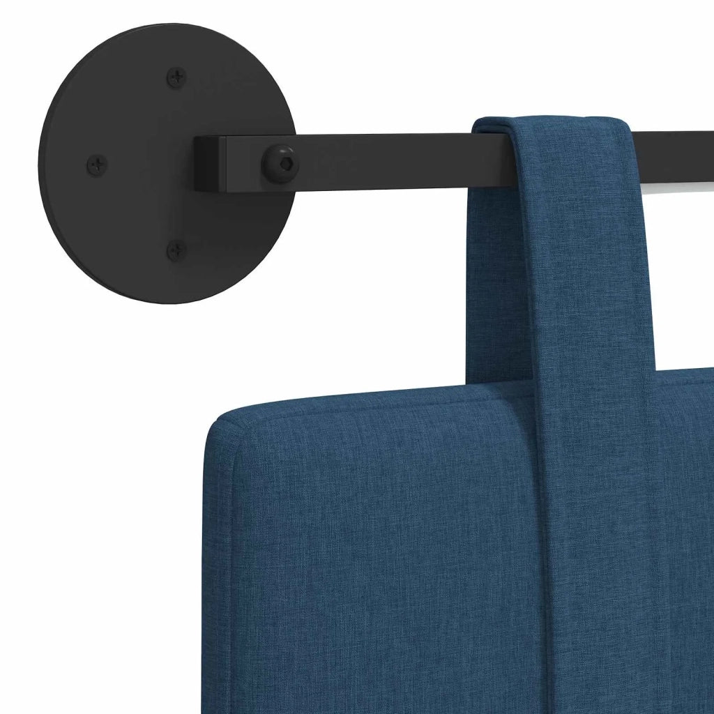 Testiera | Testata sospesa Con luce LED Blu Tessuto