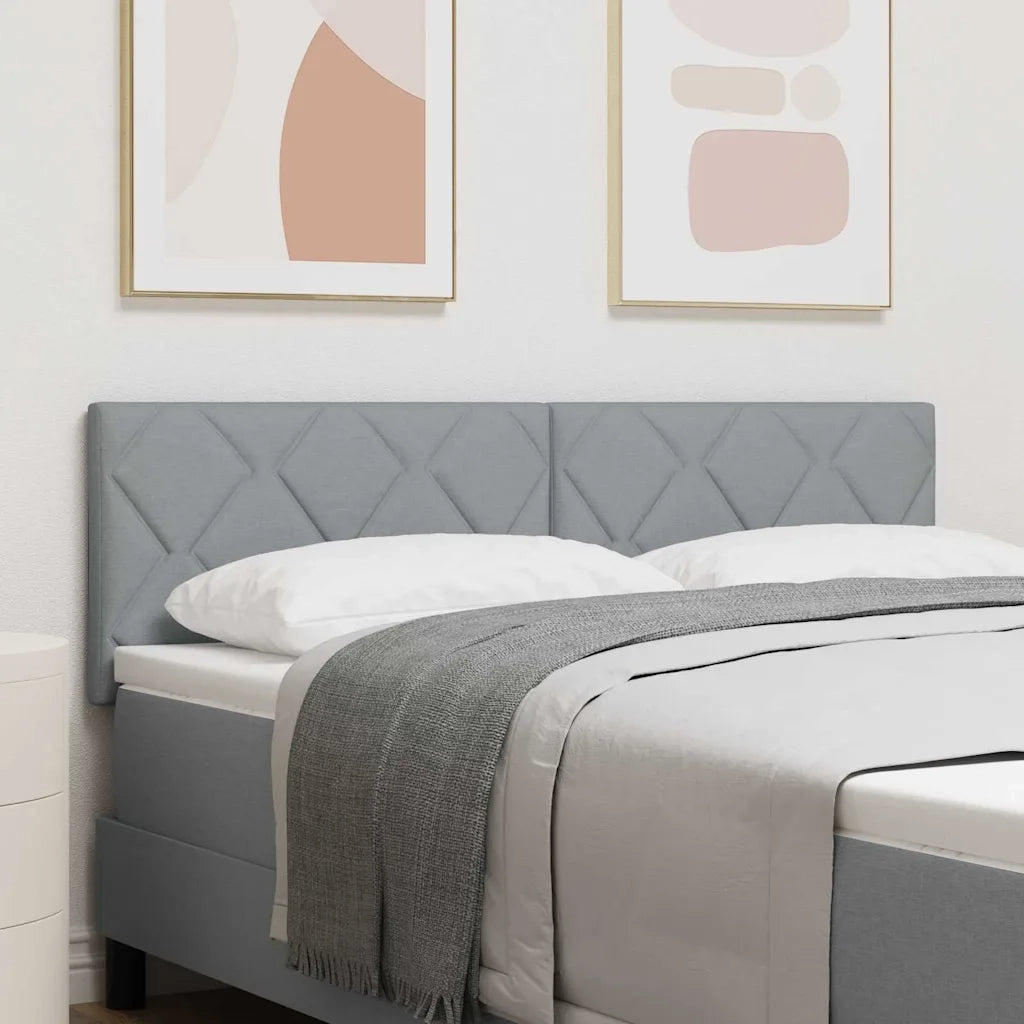 Testiera | Testata LED Grigio chiaro 160 cm Tessuto