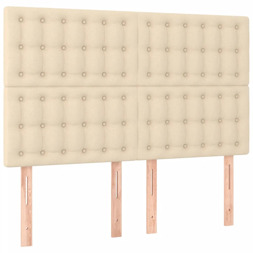 Letto matrimoniale | Letto per adulti | Giroletto senza Materasso Crema 140x190 cm in Tessuto