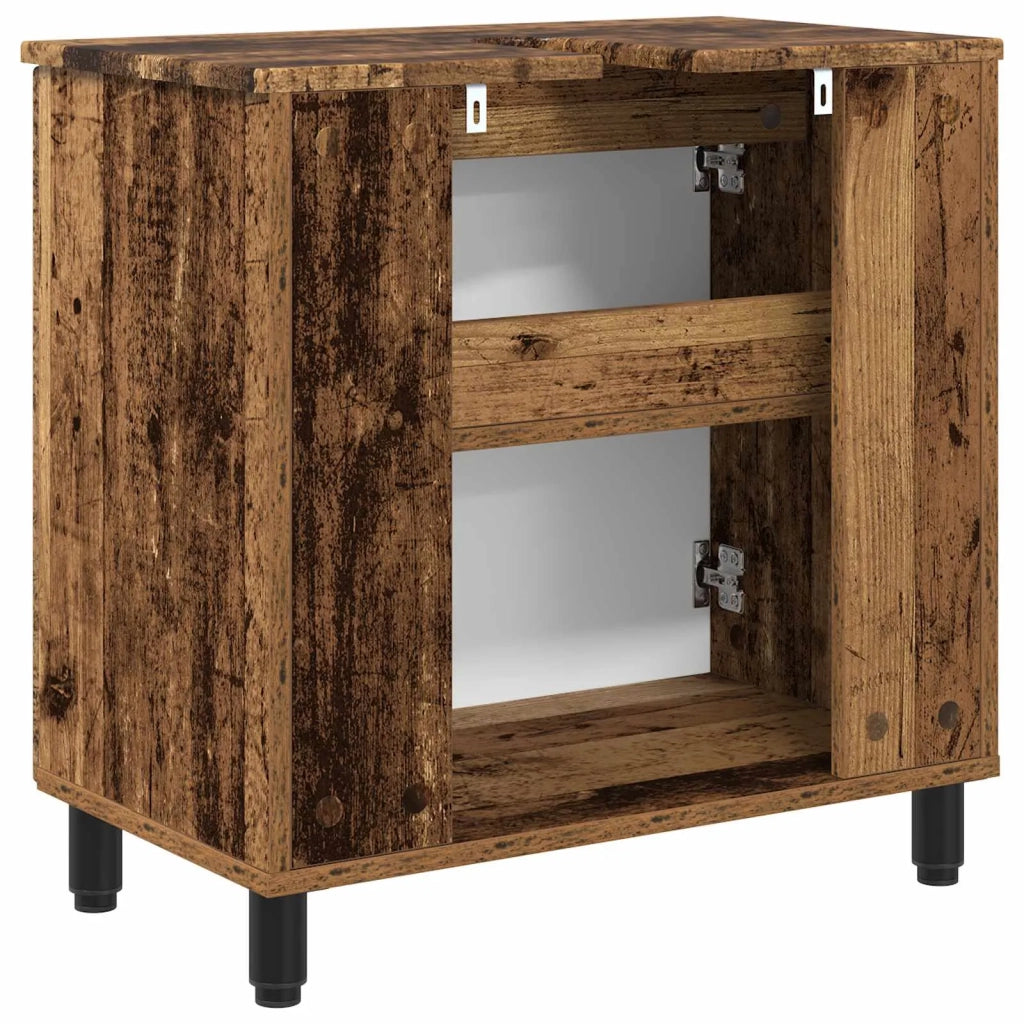 Mobiletto da bagno Legno antico 60 x 35 x 60 cm 889413