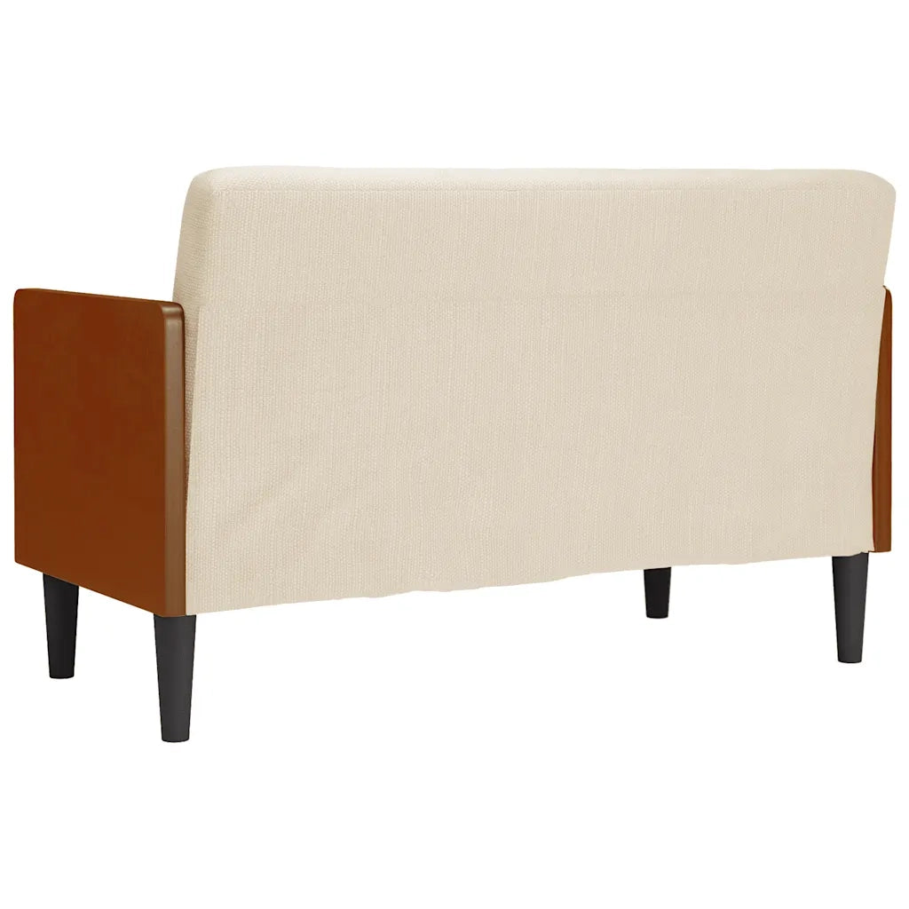 Divano Divanetto con Cuscini-Sofa Bolster 110 cm Lino