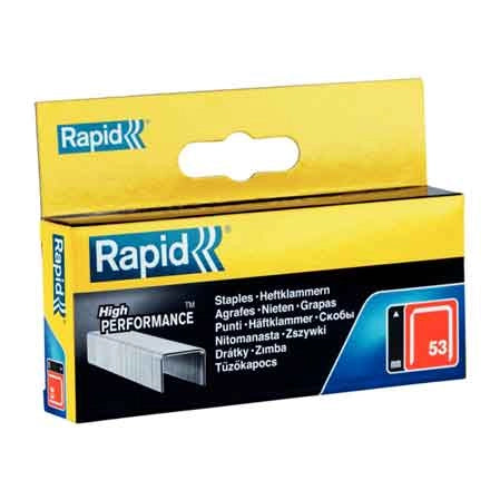 GRAFFE PER FISSATRICE MANUALE n° 53 Per codice 0496602 - H. 6 mm - confezione 5000 pezzi - RAPID