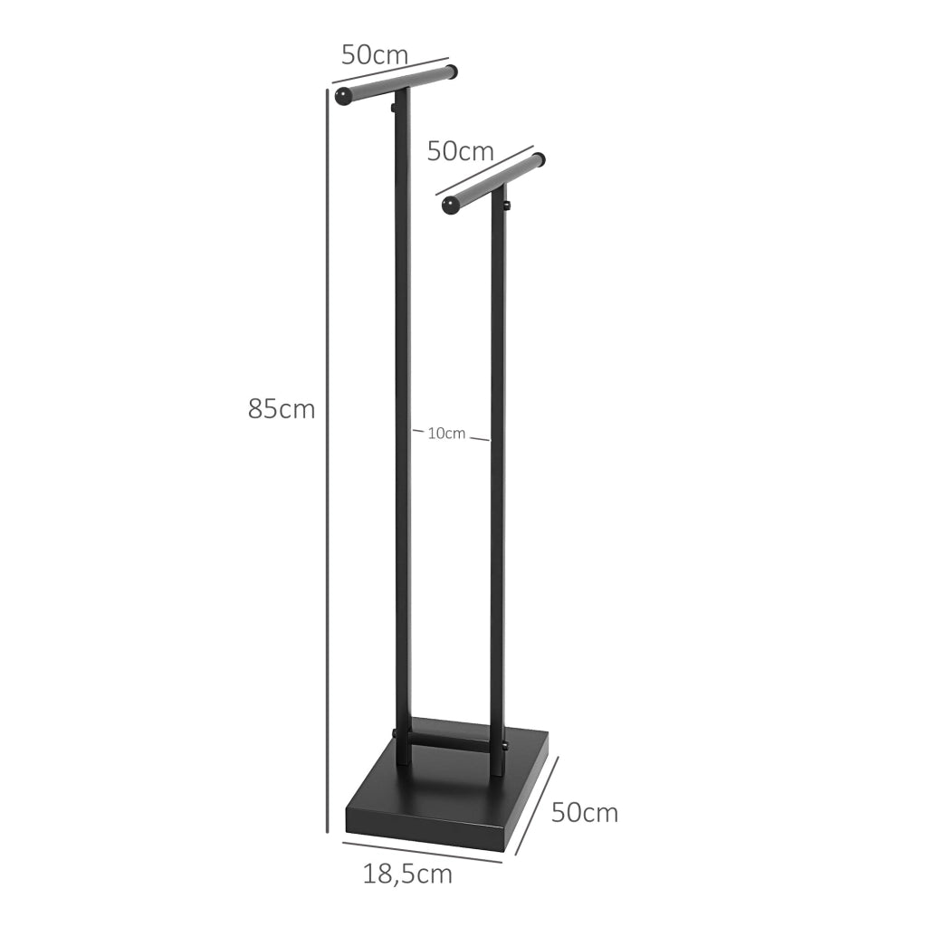 Portasciugamani con ripiani ¨C Minimal ¨C Nero 50x18.5x85 cm