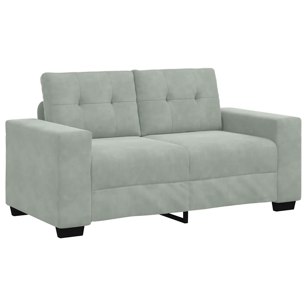 Divano Divanetto Grigio Chiaro 160x77x82 cm in Velluto 4105110