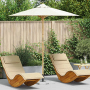 Ombrello da giardino Bianco Crema Ø 217 x 230 cm Bambù 4108081
