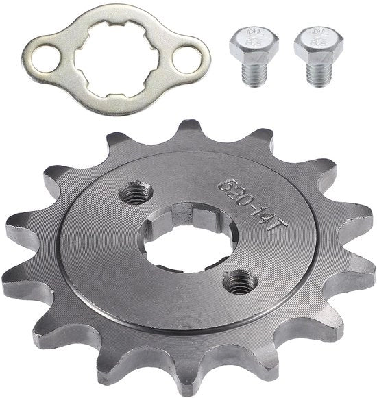Tandwiel per Motocicletta 520 Stile 14T - Materiale Duraturo - ID 20 mm - Montaggio Facile - Utilizzo Flessibile - Tandwiel per Motocicletta