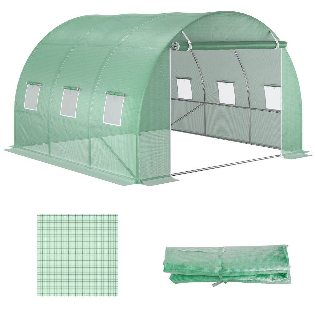 Telo Serra in Polietilene con Finestre ¨C Minimal ¨C Verde 3x3x2 m