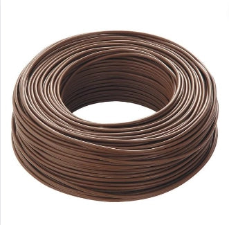 Cavo elettrico cordina unifilare fs17 sezione 25mmq marrone 25 metri