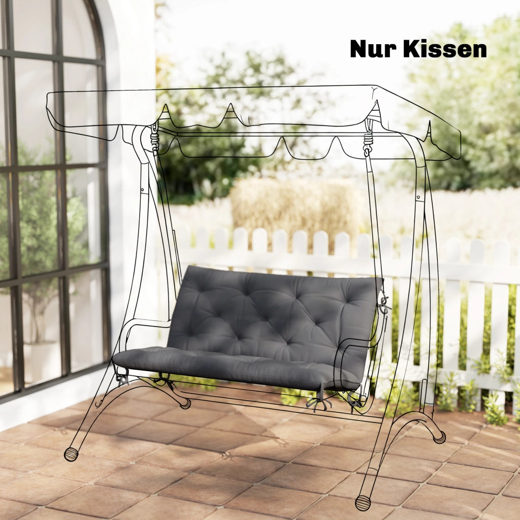 Cuscino per Panchina ¨C Minimal ¨C 100x98x8 cm Grigio Scuro