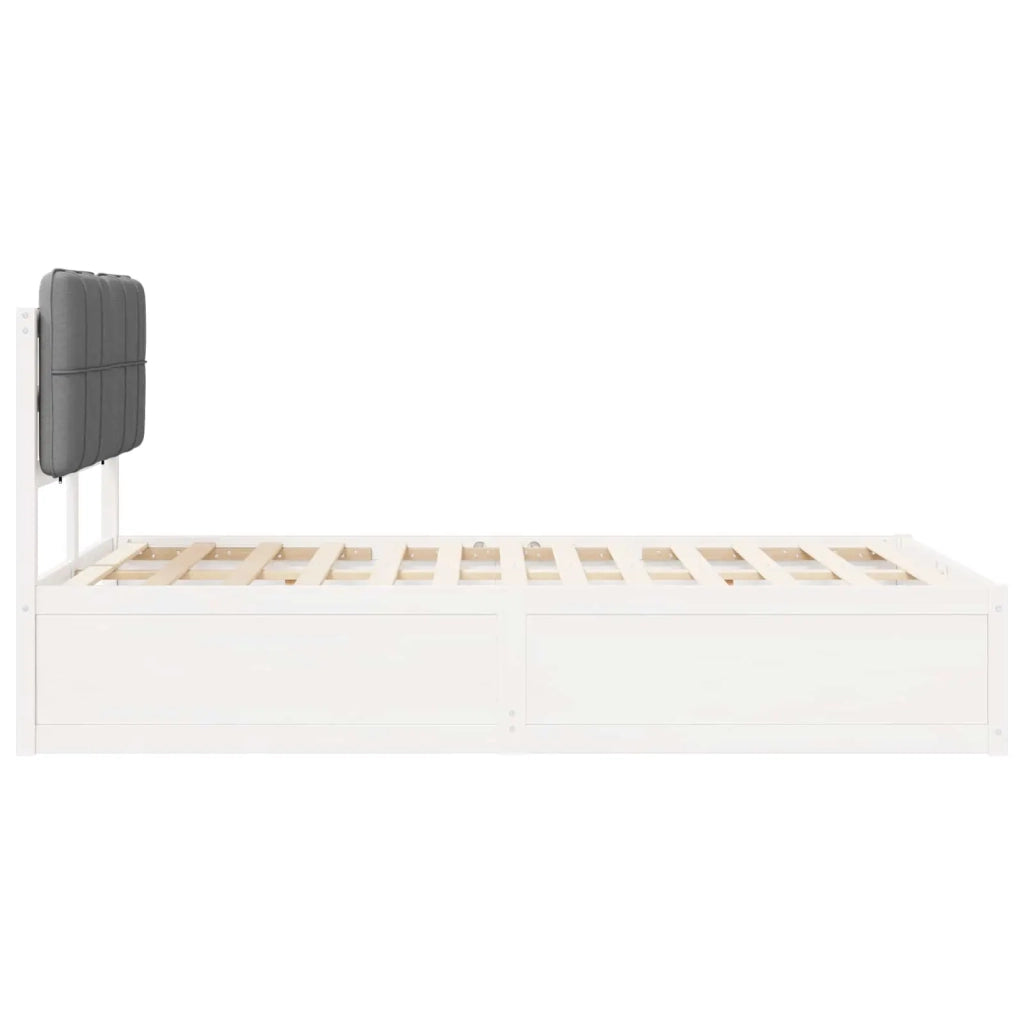 Letto con Testiera Rivestita-Struttura Letto con Testiera Grigio chiaro 120 x 190 cm 969347
