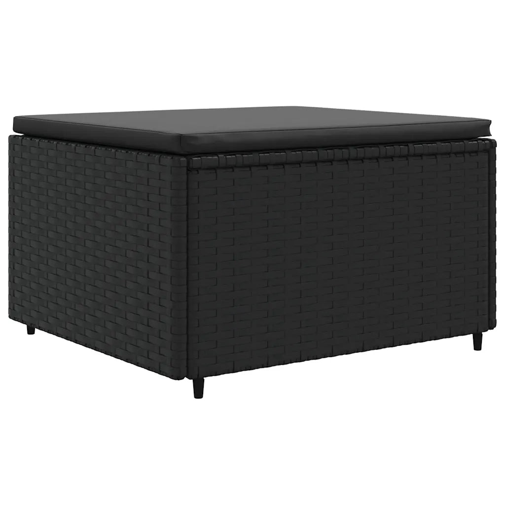 Set Mobili da Giardino con Cuscini 8 pz Nero in Polyrattan 3308235