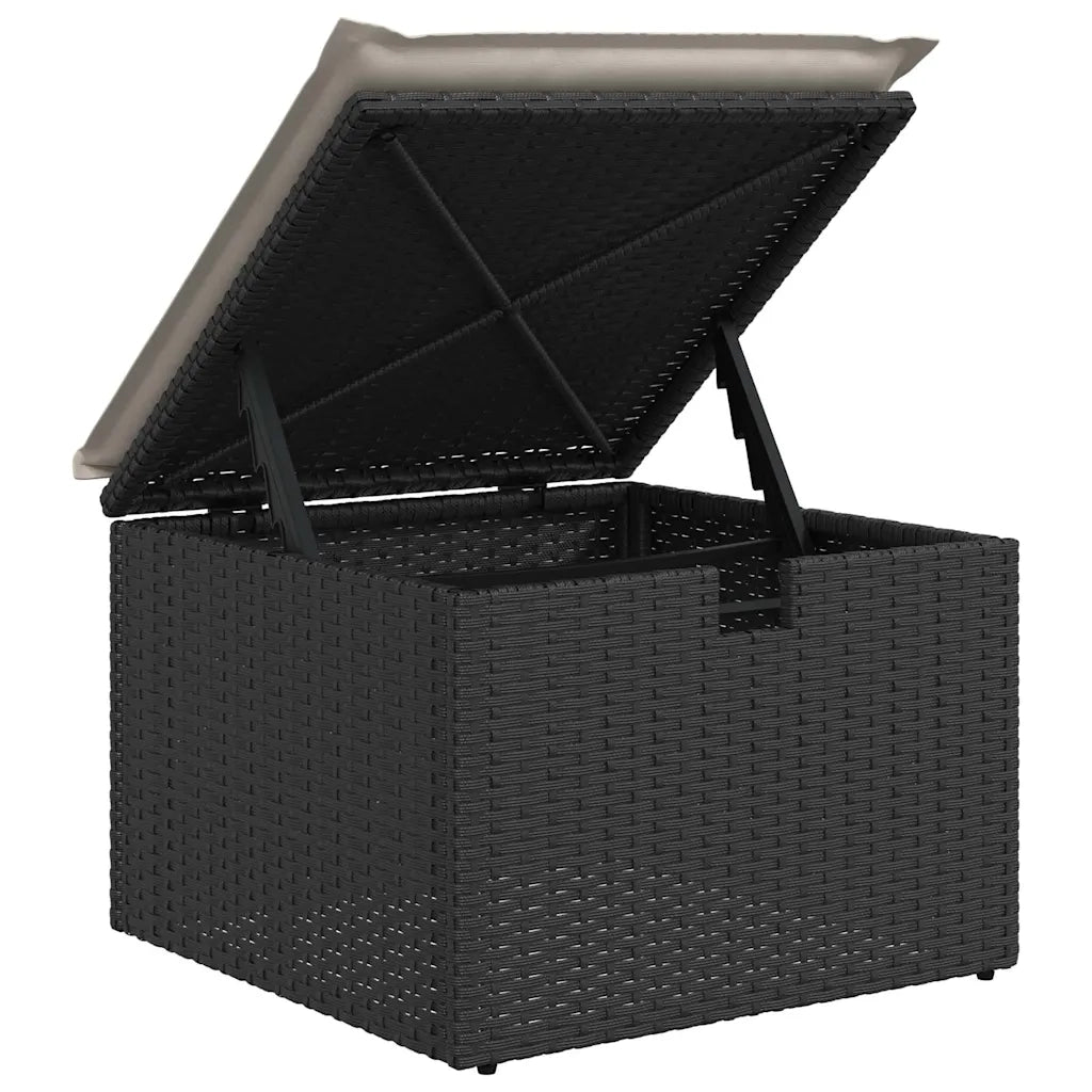 Set Divani da Giardino con Cuscini 8 pz Nero in Polyrattan 3325432