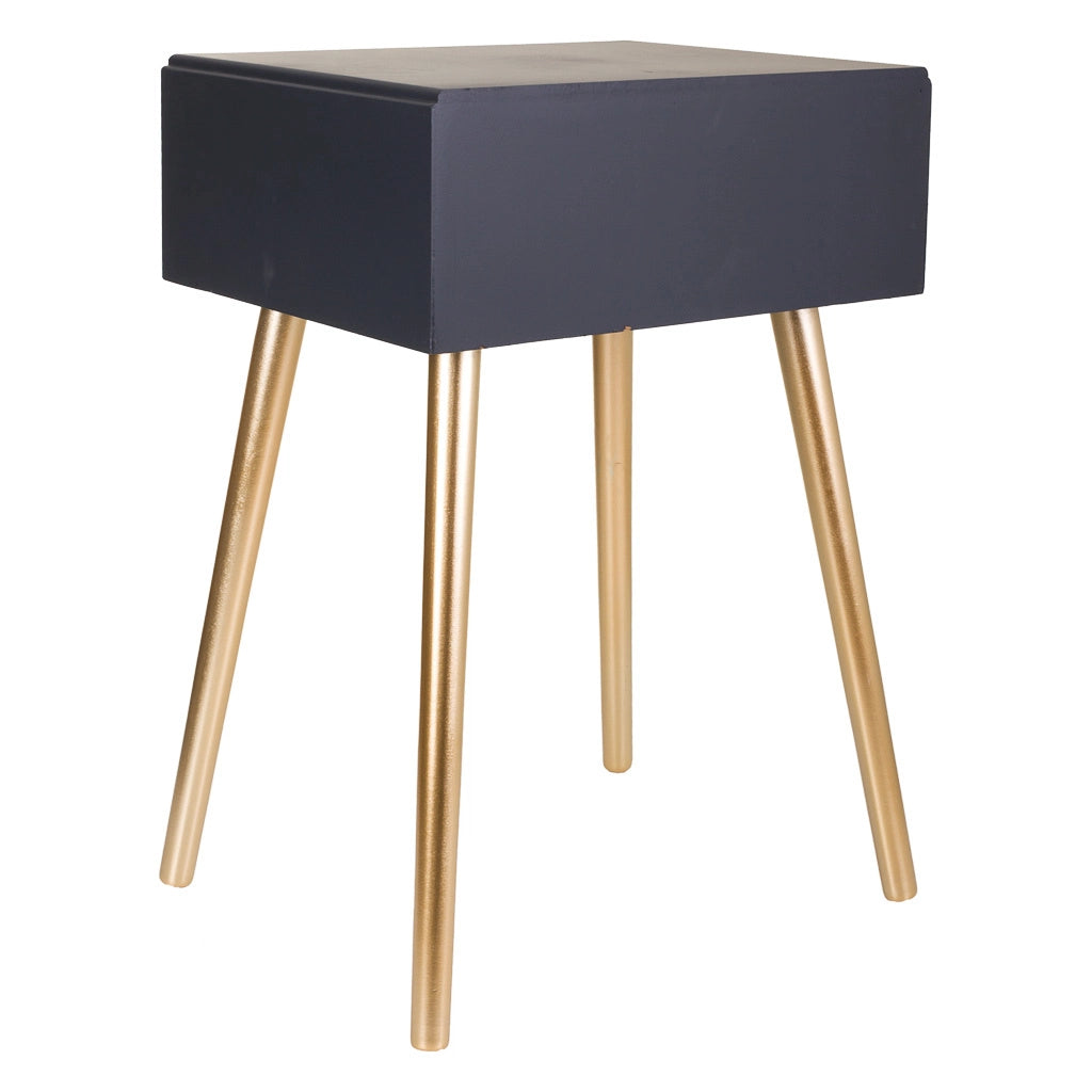 Tavolo in legno grigio scuro 47x39x67h