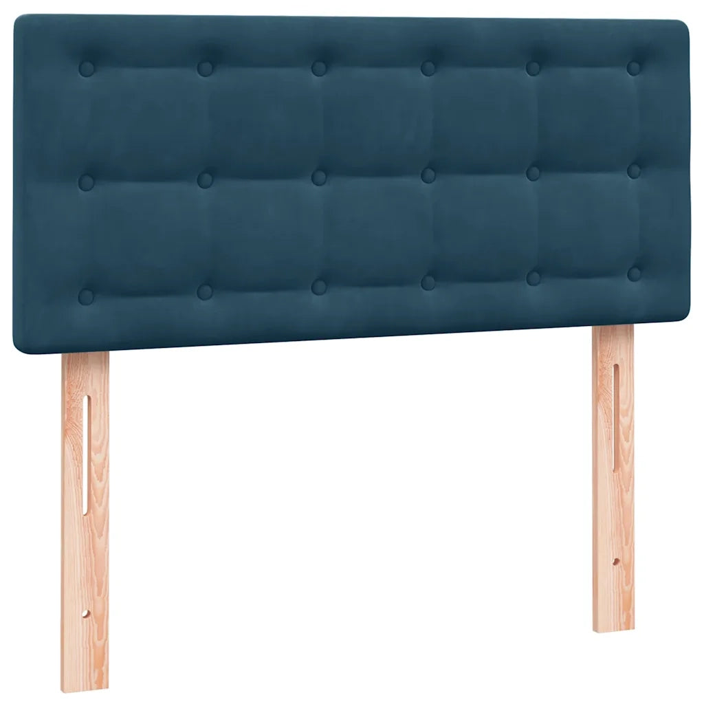 Letto a Molle con Materasso e LED Blu Scuro 80x210 cm Velluto 3317245