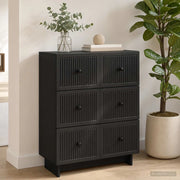 Mobile con Cassetti Nero 66 x 34,5 x 90 cm Legno ingegnerizzato 893916