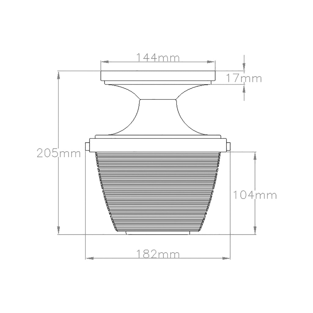 Plafoniera bagno Dublin ottone 18,2cm E27 IP44 Quoizel