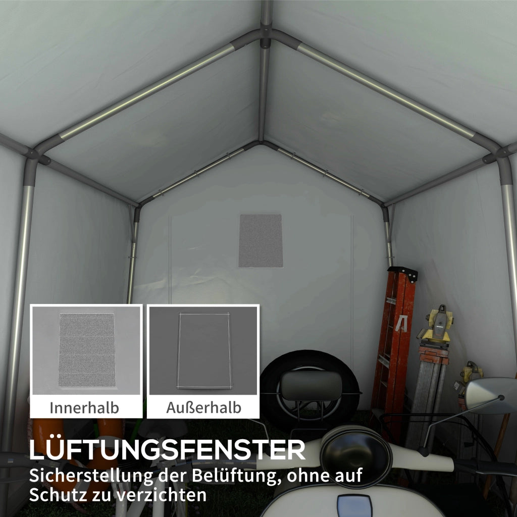 Tenda Garage 3x3 m ¨C zephmum ¨C Dark Grey con Rolltuer e Finestra di Ventilazione