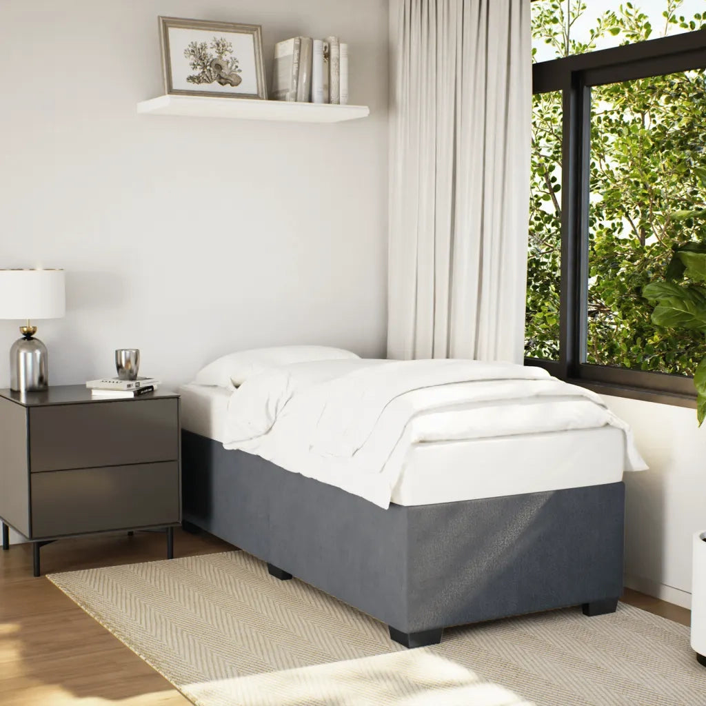Giroletto senza Materasso Grigio Scuro 80x200 cm Velluto 3284596