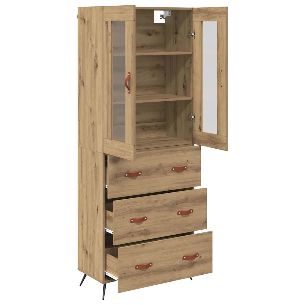 Armadietto alto con ripiano 2 pcs Rovere artigianale 3415844