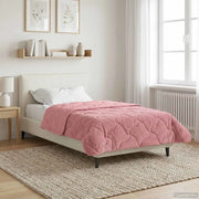 Duvet Invernale Rosa 155 x 220 cm Microfibra e Fleece Teddy 42026344