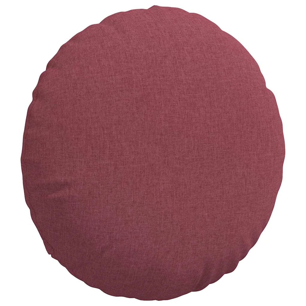 Cuscini per Seduta 2 pcs Rosso Vino Ø60 x 21 cm Tessuto 42014197