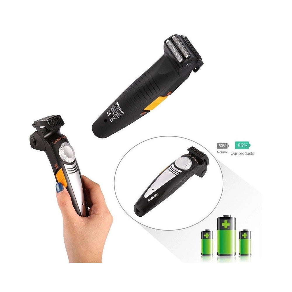 Trade Shop - Taglia Capelli Ricaricabile Impermeabile Rasoio Regola Barba Basette Sn132 -