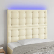 Testiera a LED Crema 80x5x118/128 cm in Similpelle 3122498