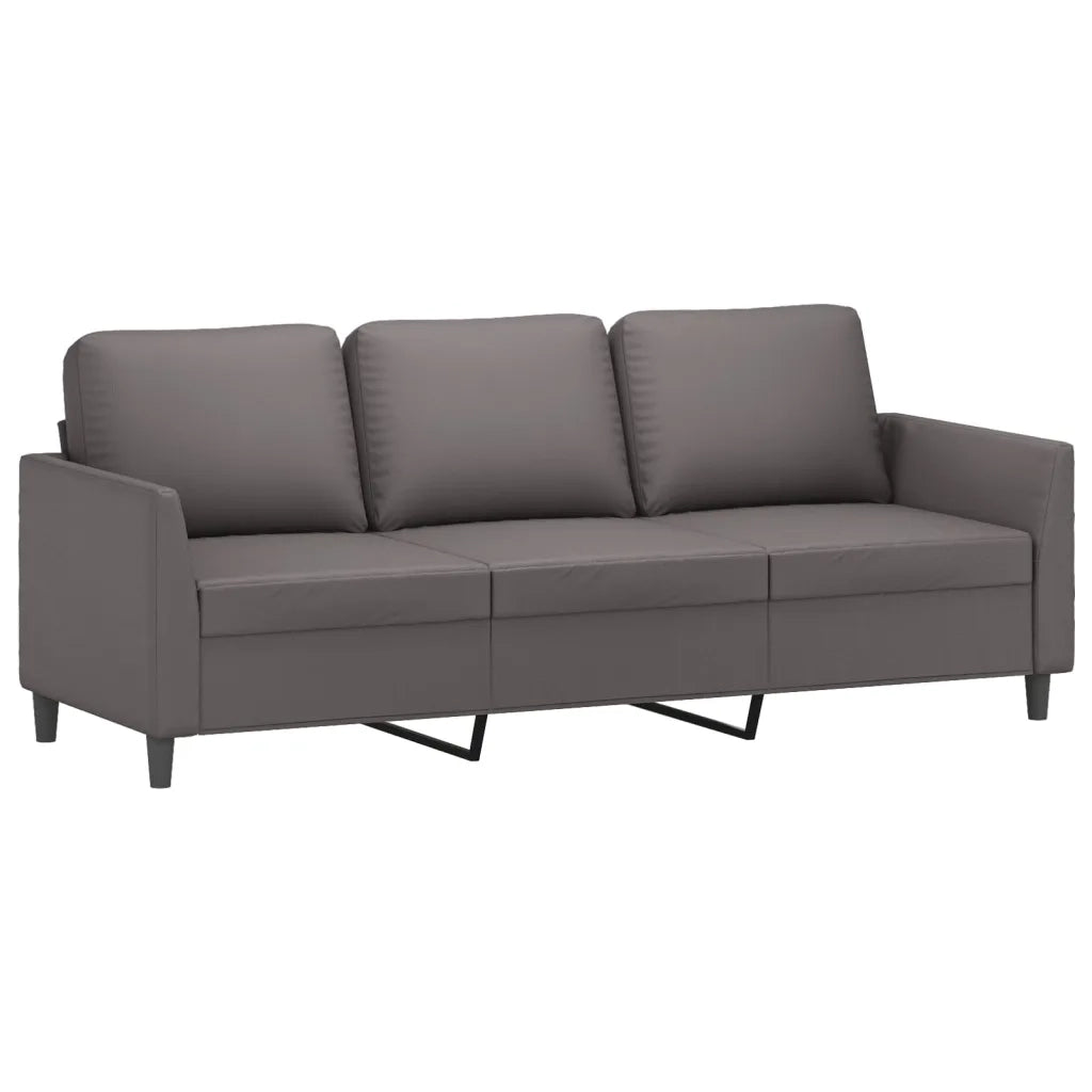Set di Divani 4 pz con Cuscini Grigio in Similpelle 3201747