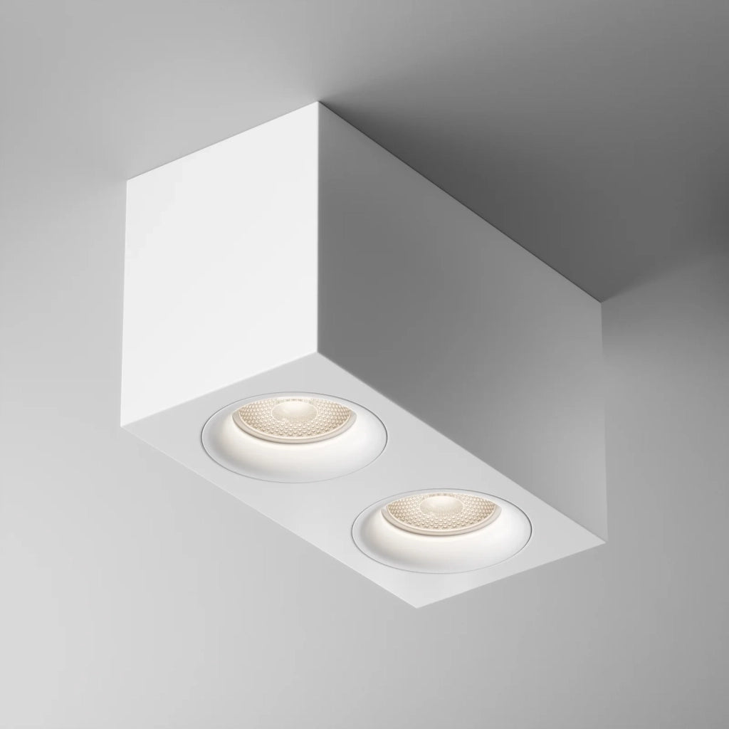 Maytoni Lampada da soffitto Slim 2 luci GU10 bianco alluminio
