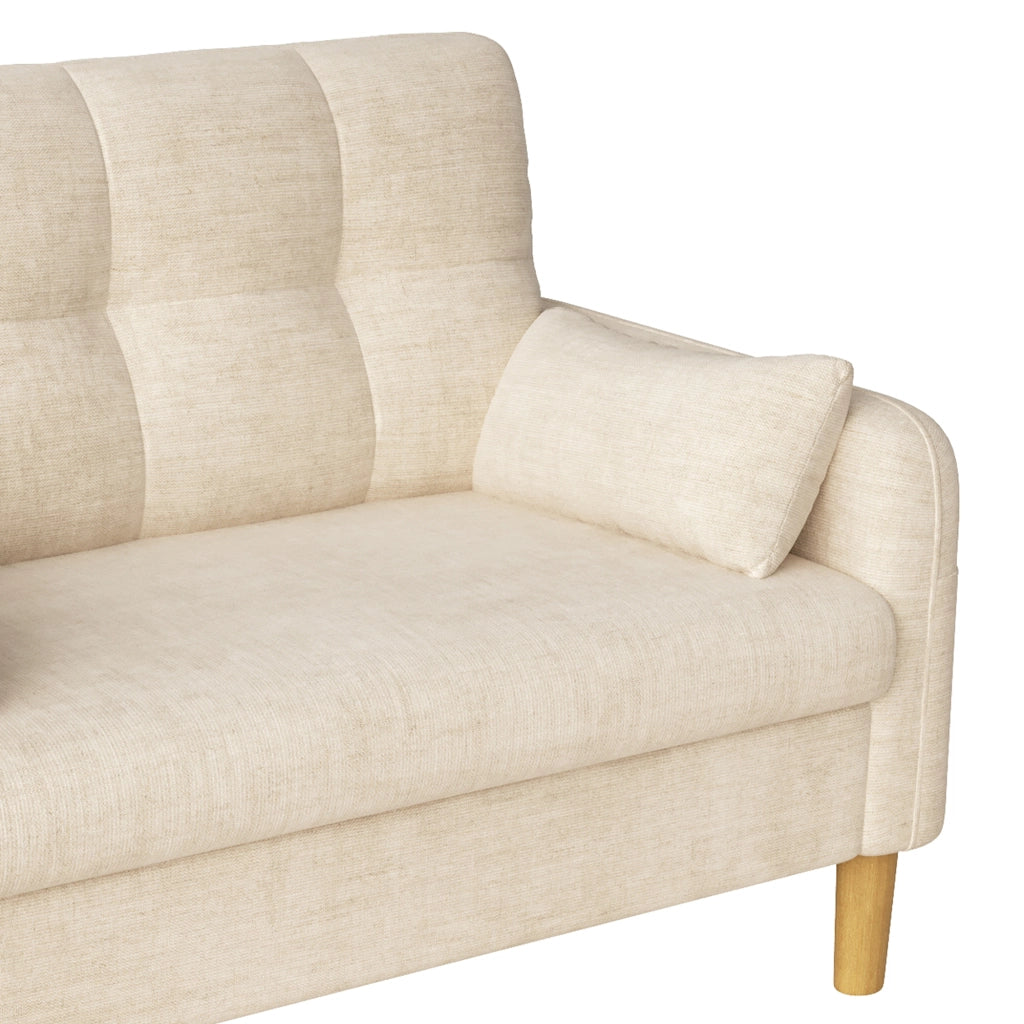 DIVANO 2 posti 119x78x85 cm in chenille beige