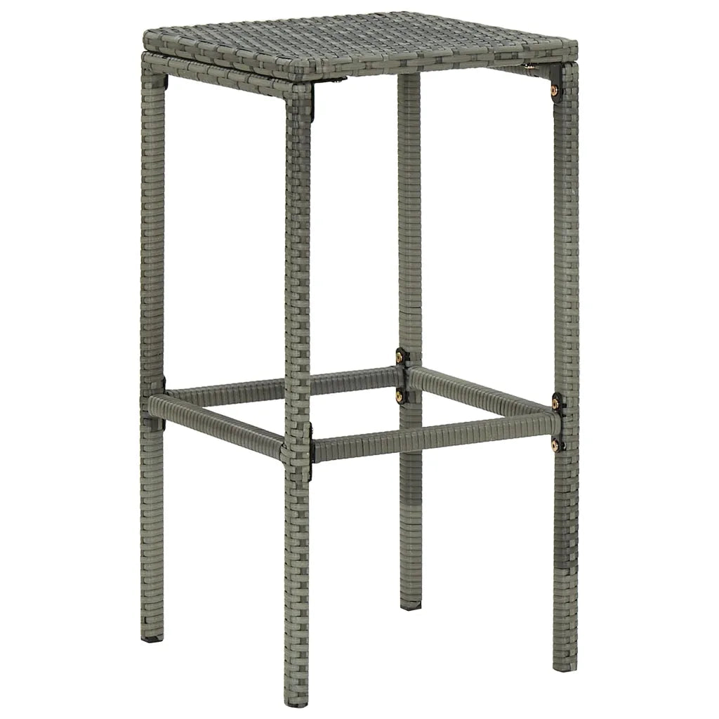 Set Bar da Giardino 3 pz con Cuscini Grigio 3067948