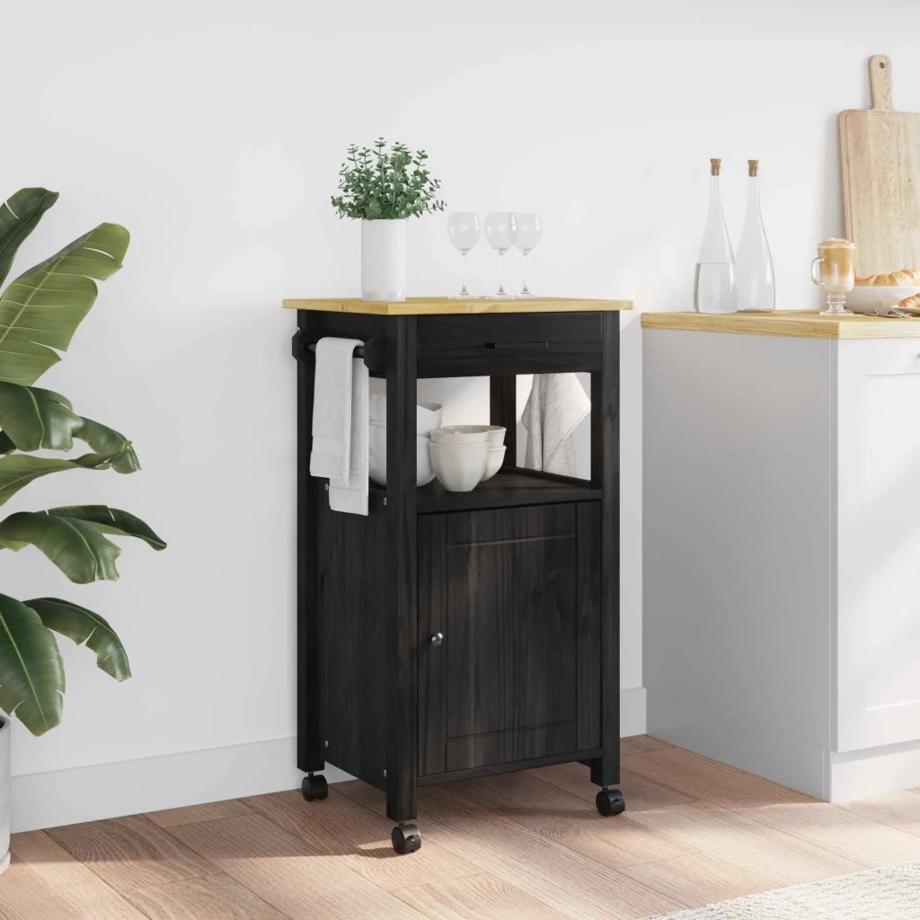 Carrello da Cucina MONZA Nero 48 x 40 x 88,5 cm 42027034