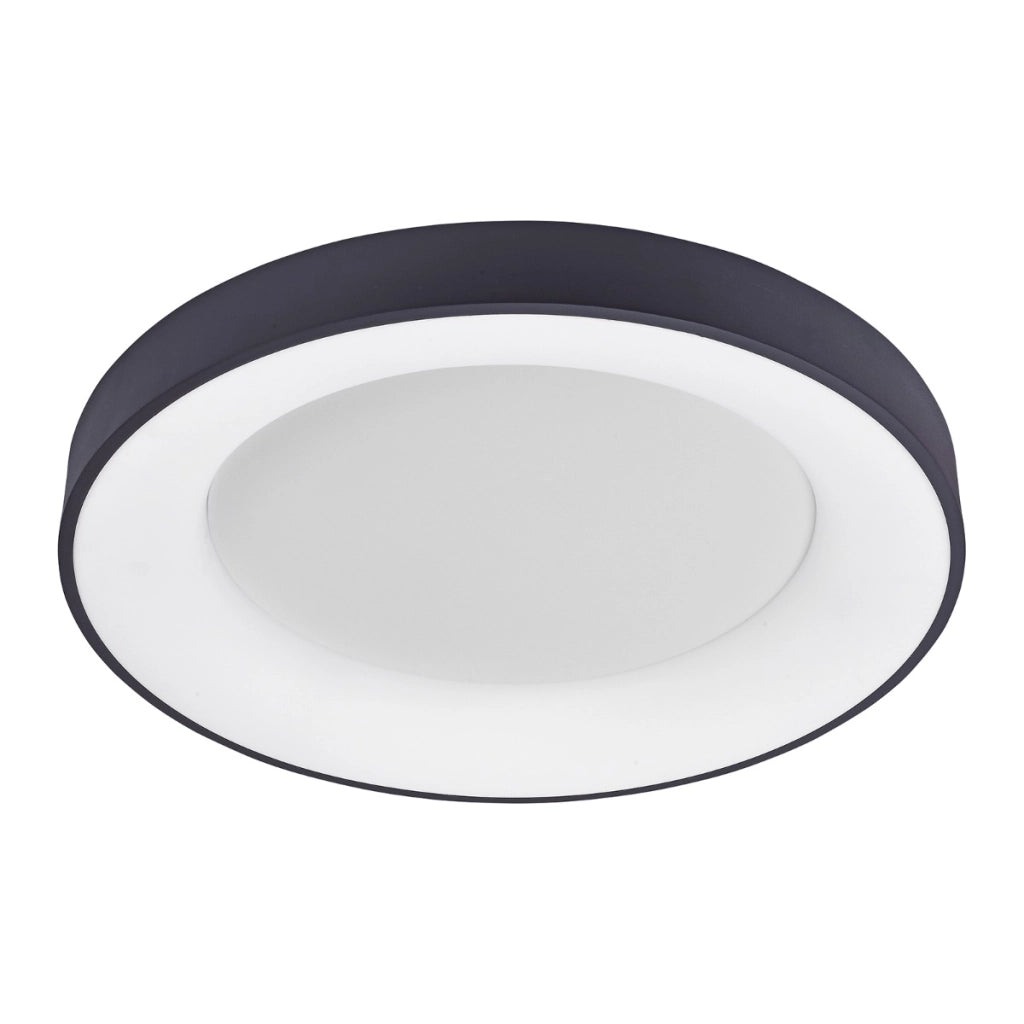 Plafoniera LED tonda nero/bianco 50W 60cm Italux Giulia