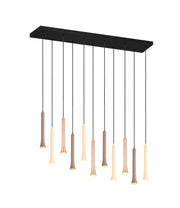 Lampada a sospensione LED Trio Fiato bronzo/nero dimmer