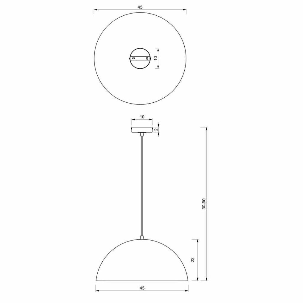 Lampada sospensione Milagro Beta Ø45 bianco oro E27