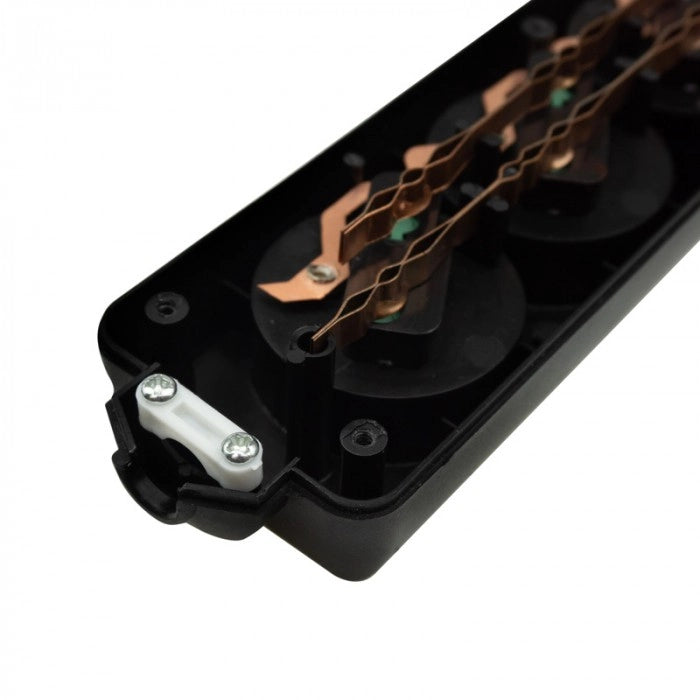 Multipresa 5 prese con terra nera senza cavo Ecolight