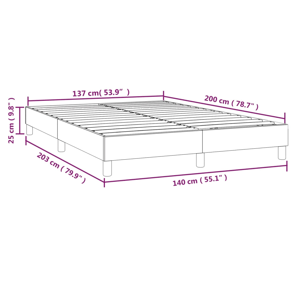 Struttura Letto a Rete a Molle Blu 140x200 cm in Tessuto 3120620