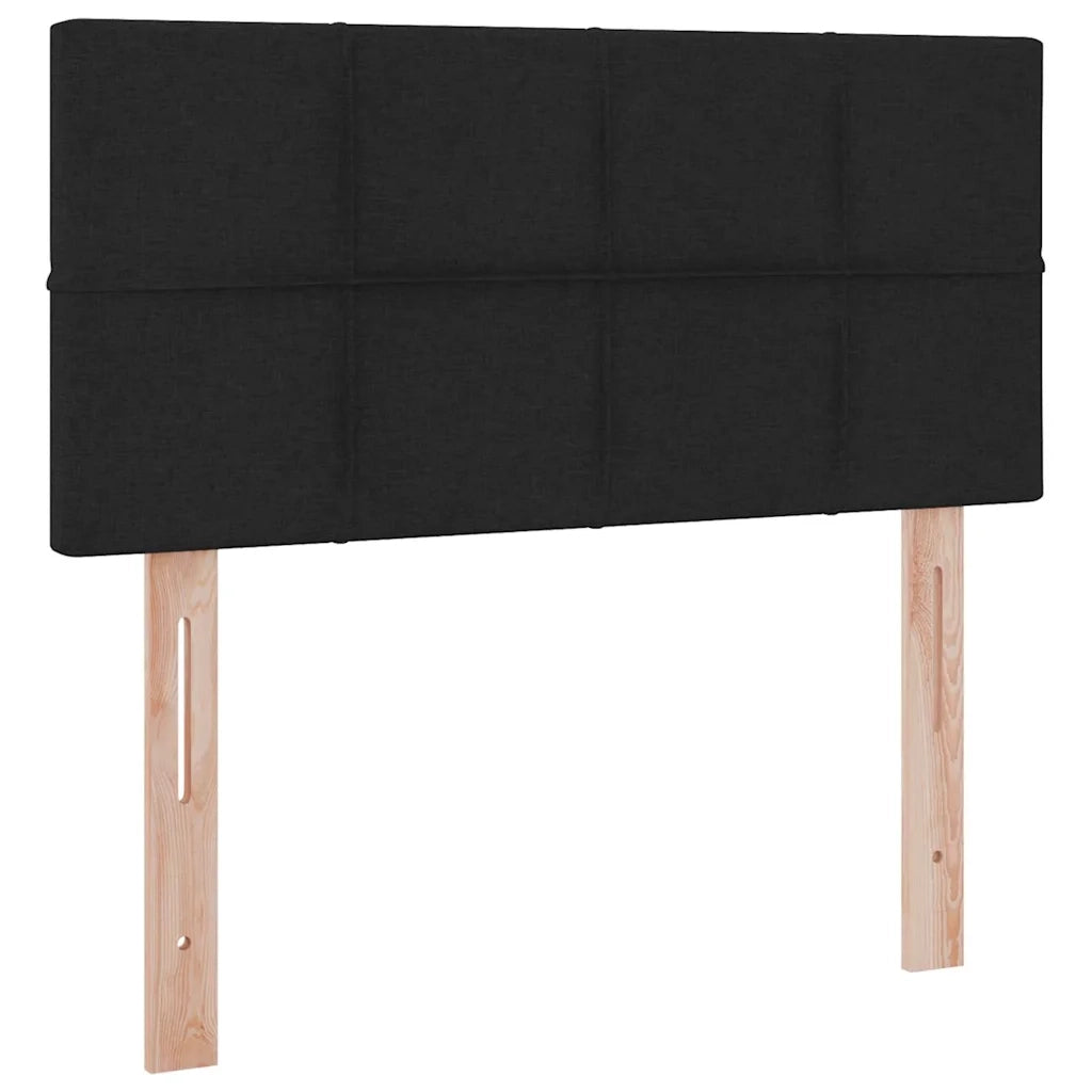 Letto con contenitore e LED con led Nero 100 x 200 cm Tessuto 3371126