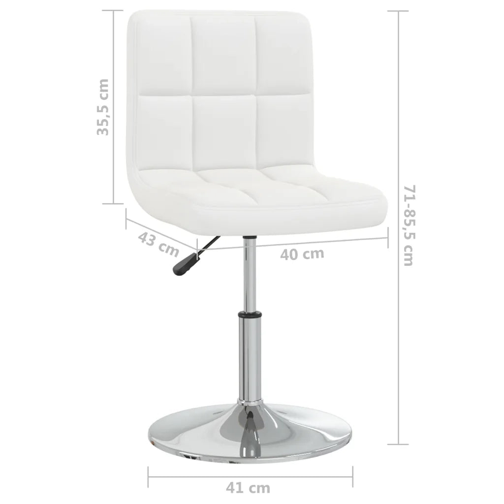 Sedie da Pranzo 6 pz Bianche in Similpelle 3087428