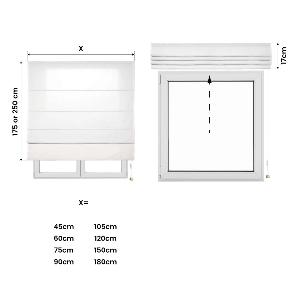 Tenda a Pacchetto Con Aste Ecru 45x175 cm
