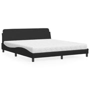 Letto con Materasso Dover Nero 180x200 cm in Similpelle